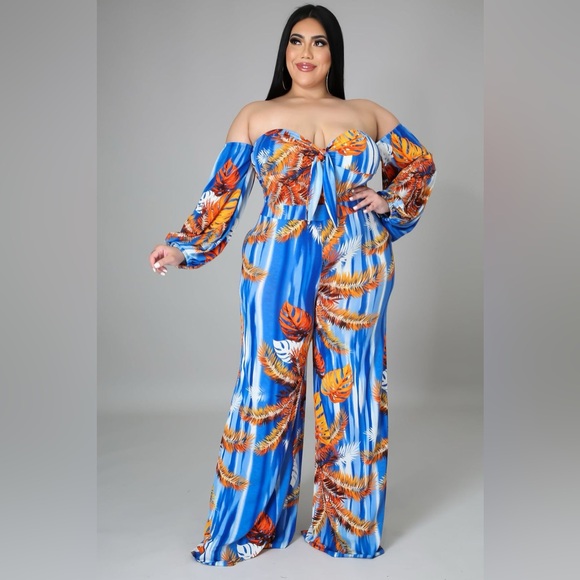 Summer Ready Jumpsuit Good Times USA Sz 1X - Picture 6 of 6